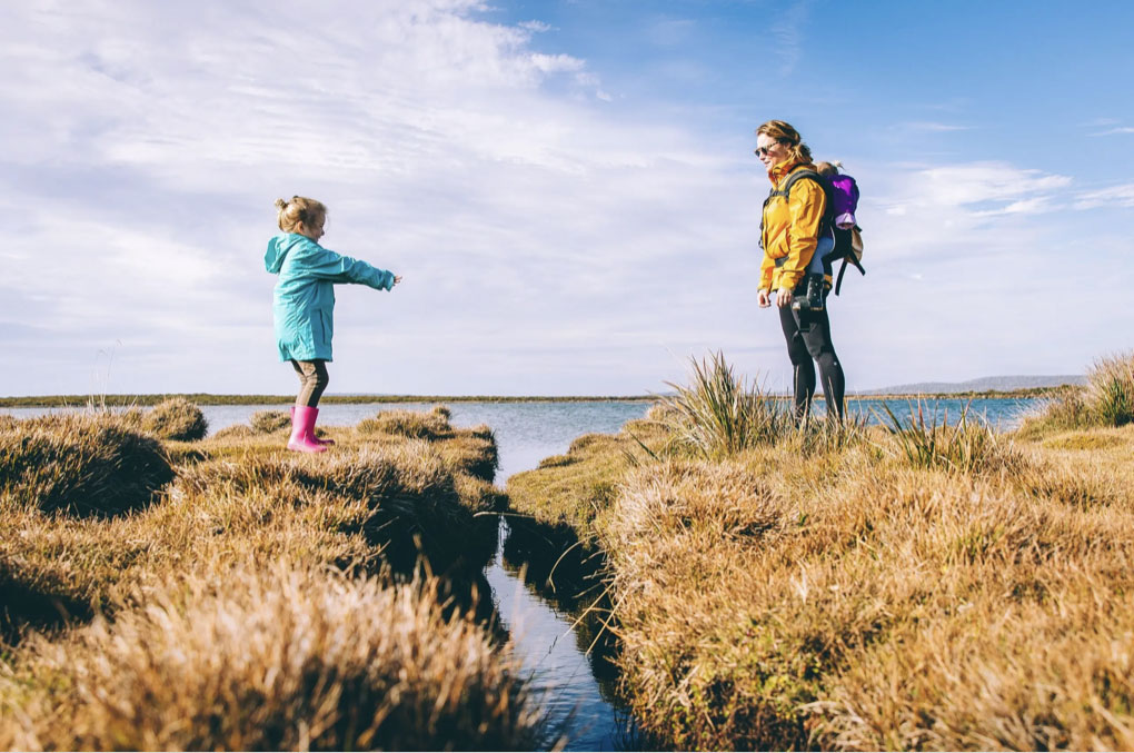 Mother and child in nature